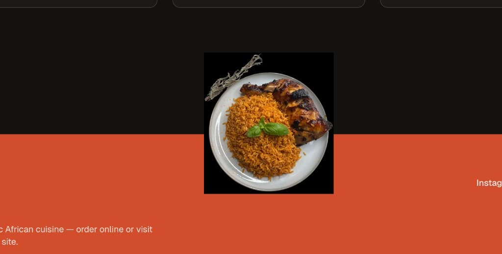 Jollof rice with grilled chicken